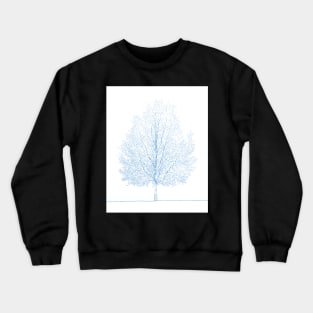 Winter Tree Charcoal Print Gift Crewneck Sweatshirt